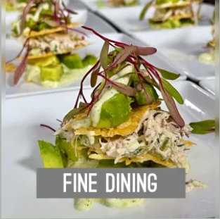 Fine dining dish prepared by Café YOU in Cape Coral