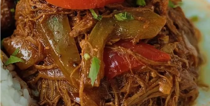 Cuban shredded beef with rice from Rincon Cubano in Cape Coral